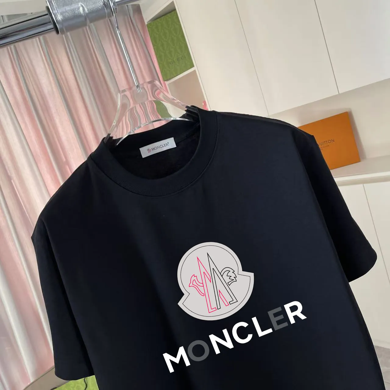 Moncle* 2025 New Arrival logo 300 t Same Style Size：S M L XL XXL ：Black White Blue Gray